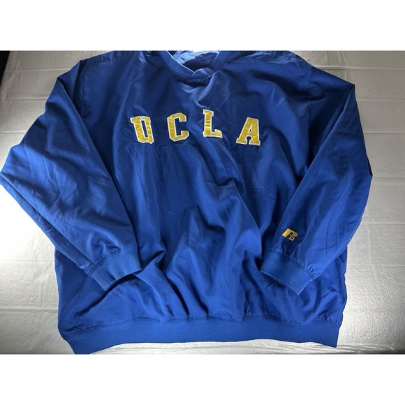 Russell Athletic UCLA Pullover Windbreaker Jacket Mens 5XL Blue Yellow Pullover - Picture 3 of 10